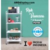 RAK VANESSA 4 SUSUN HITAM & PUTIH
